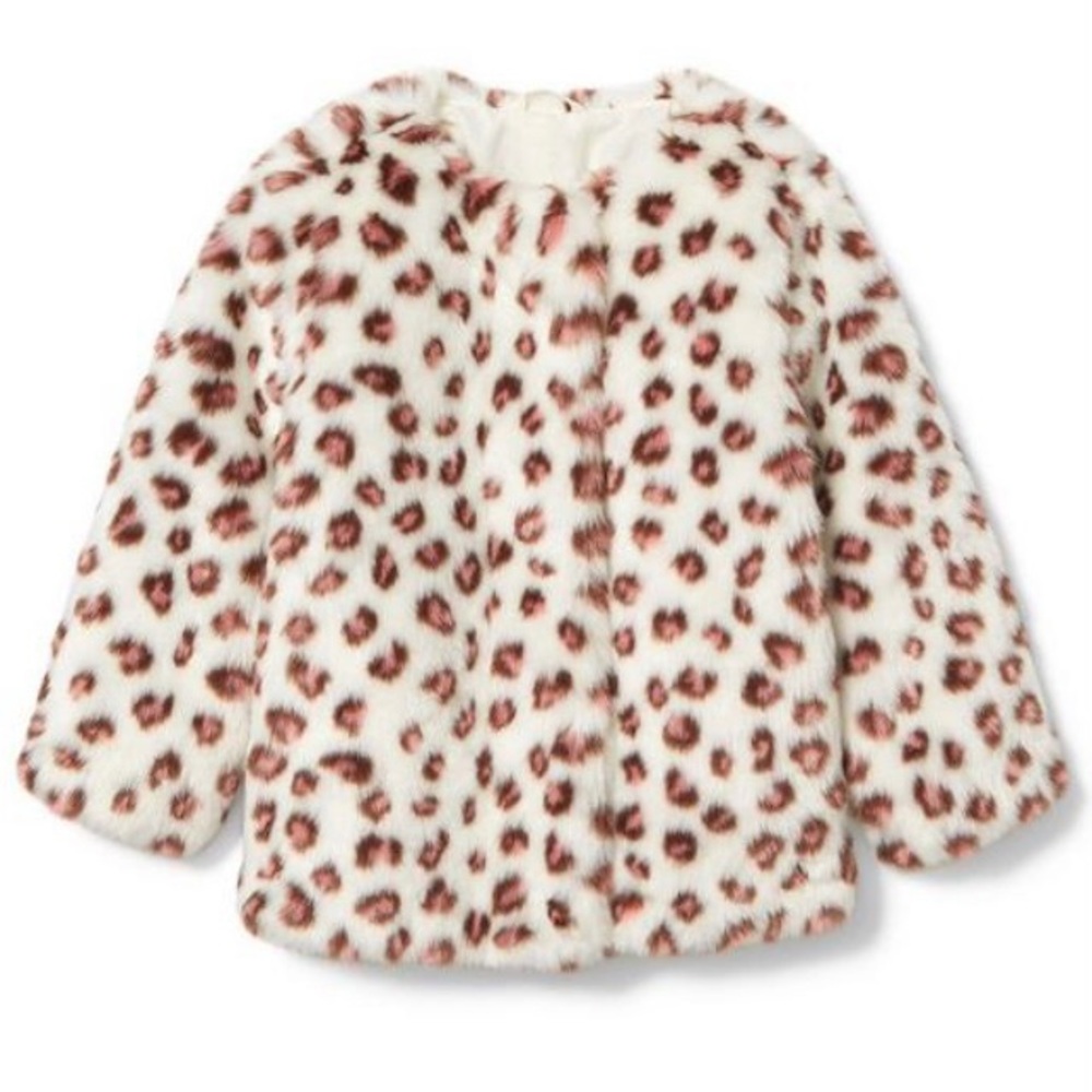 Janie and Jack Leopard Faux Fur Coat